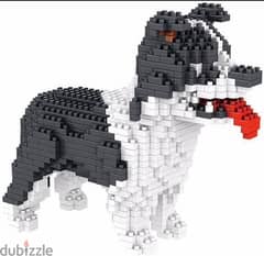 Atomic Building Border Collie dog. Figure to assemble . 950 pieces.