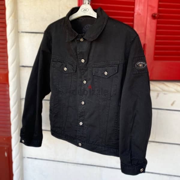 VERSACE V2 Black Denim Jacket. 2