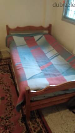 2 beds + mattresses + carpet