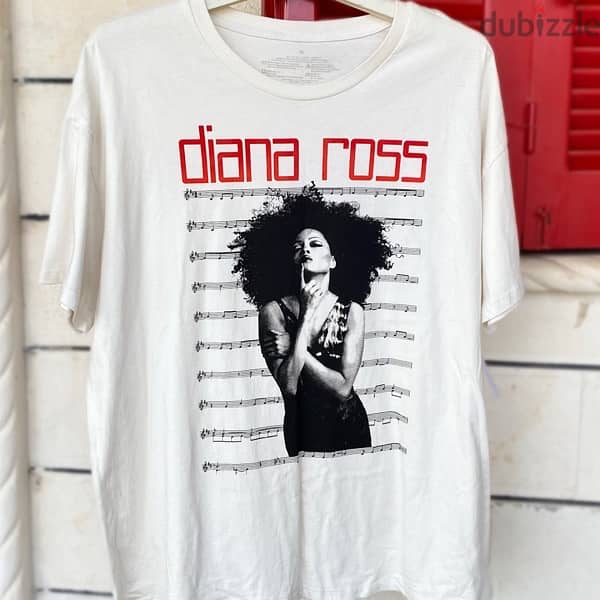 DIANA ROSS White T-Shirt. 1