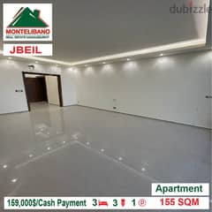 159000$!! Prime Location apartment for sale located in Jbeil 0