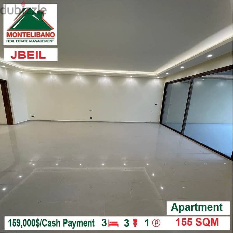 159000$!! Prime Location apartment for sale located in Jbeil 1