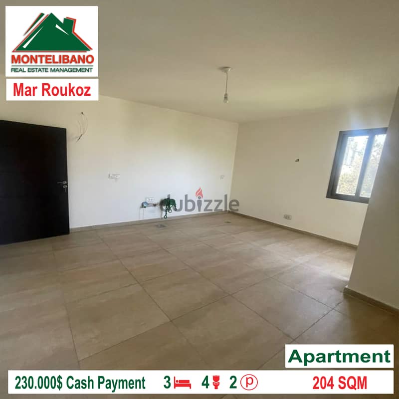 Apartment for sale in Mar Roukoz!!! 2
