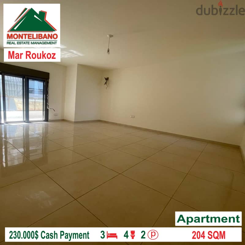 Apartment for sale in Mar Roukoz!!! 4