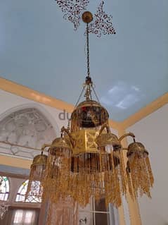Brass Damascene chandelier