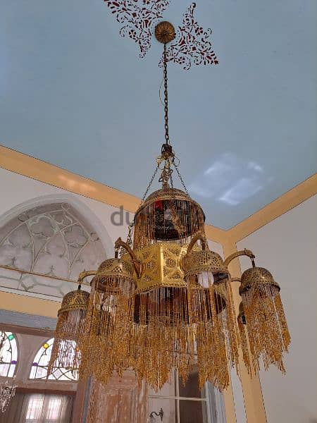 Brass Damascene chandelier 0