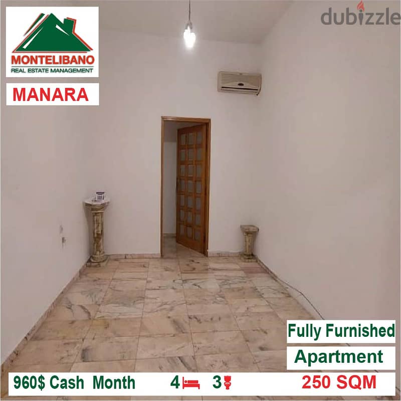 960$!! Fully Furnished apartment for rent located in Manara 1