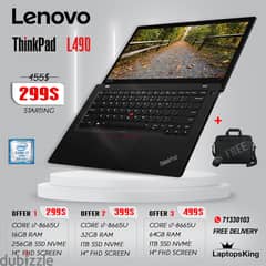 Lenovo Thinkpad L490 Core i7-8665u 14" Laptop Offers