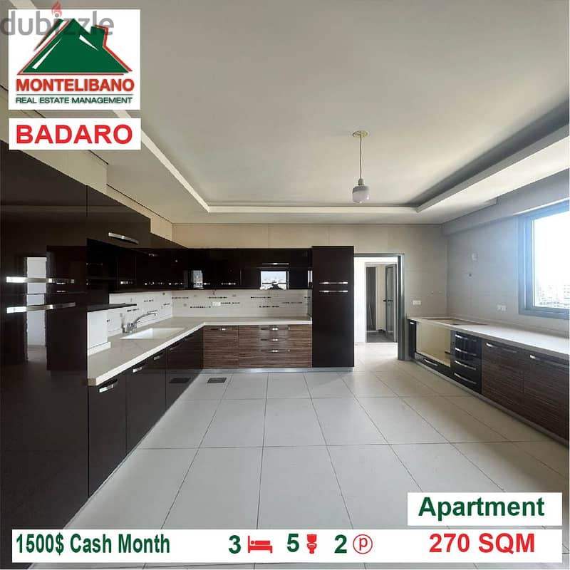 1500$!! Apartment for rent located in Badaro 4
