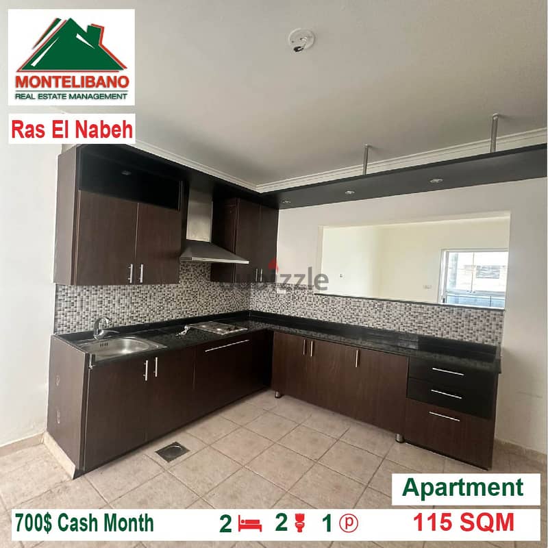700$!! Apartment for rent located in Ras El Nabeh 1