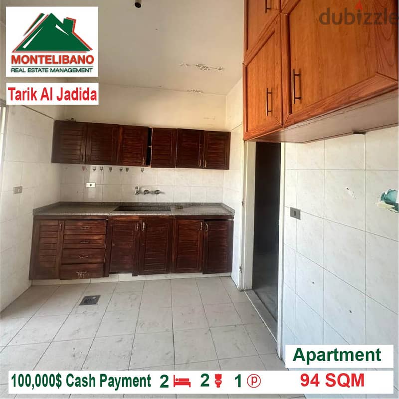 100000$!! Apartment for sale located in Tarik Al Jadida 1