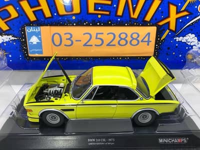 1/18 diecast Full opening BMW E9 CSL 3.0 1973 LIMITED 504 pcs NEW BOX