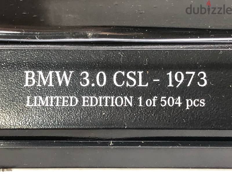 1/18 diecast Full opening BMW E9 CSL 3.0 1973 LIMITED 504 pcs NEW BOX 7