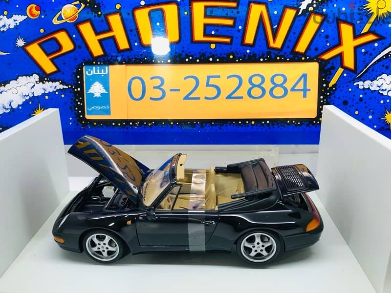 1/18 diecast Full opening Porsche 911 (993) Cabriolet New Boxed 7