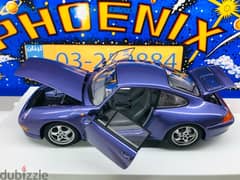 1/18 diecast Full opening Porsche 911 (993) CARRERA S Rare Purple/blue
