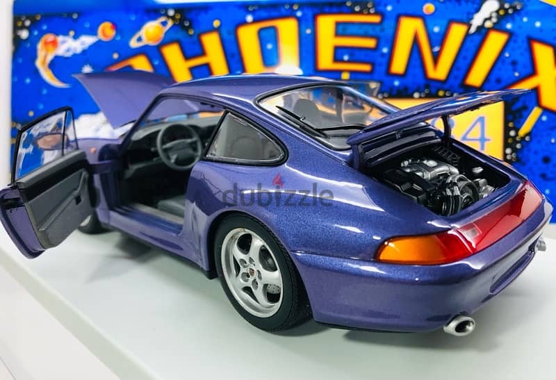 1/18 diecast Full opening Porsche 911 (993) CARRERA S Rare Purple/blue 1