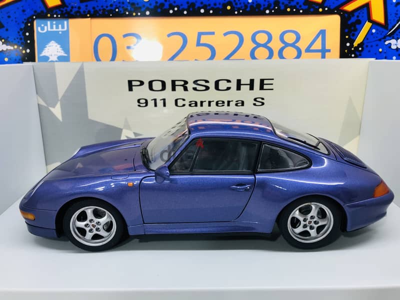 1/18 diecast Full opening Porsche 911 (993) CARRERA S Rare Purple/blue 2