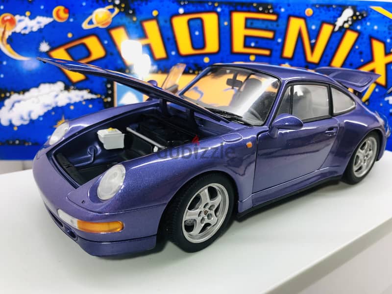 1/18 diecast Full opening Porsche 911 (993) CARRERA S Rare Purple/blue 3