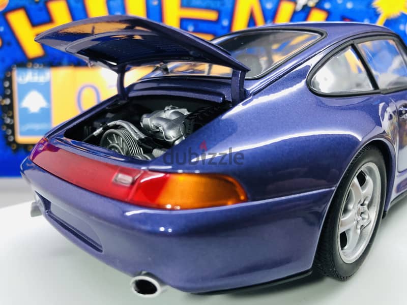 1/18 diecast Full opening Porsche 911 (993) CARRERA S Rare Purple/blue 4