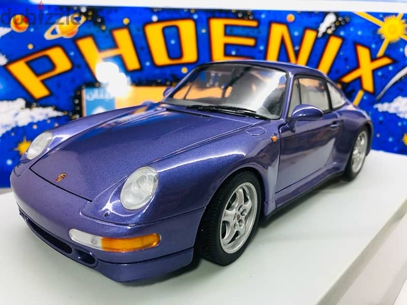 1/18 diecast Full opening Porsche 911 (993) CARRERA S Rare Purple/blue 6