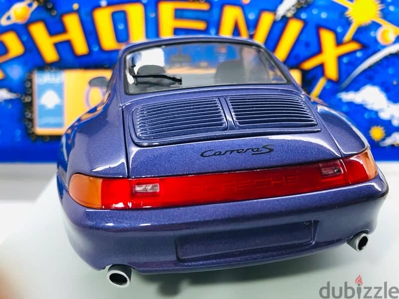 1/18 diecast Full opening Porsche 911 (993) CARRERA S Rare Purple/blue 7