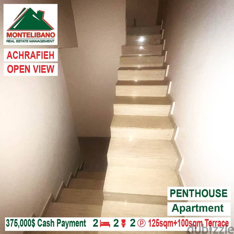 375000$ Open View Penthouse for sale located in Achrafieh 1