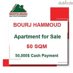50000$!! Apartment for sale located in Bourj Hammoud