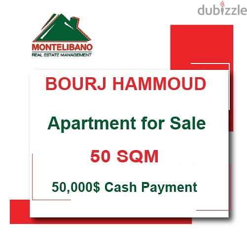 50000$!! Apartment for sale located in Bourj Hammoud 0