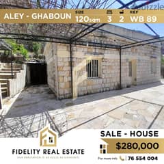House for sale in Aley Ghaboun WB89