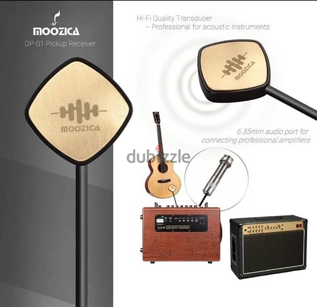 MOOZICA DP-01 Pickup Receiver for guitar Professional Transducer 5
