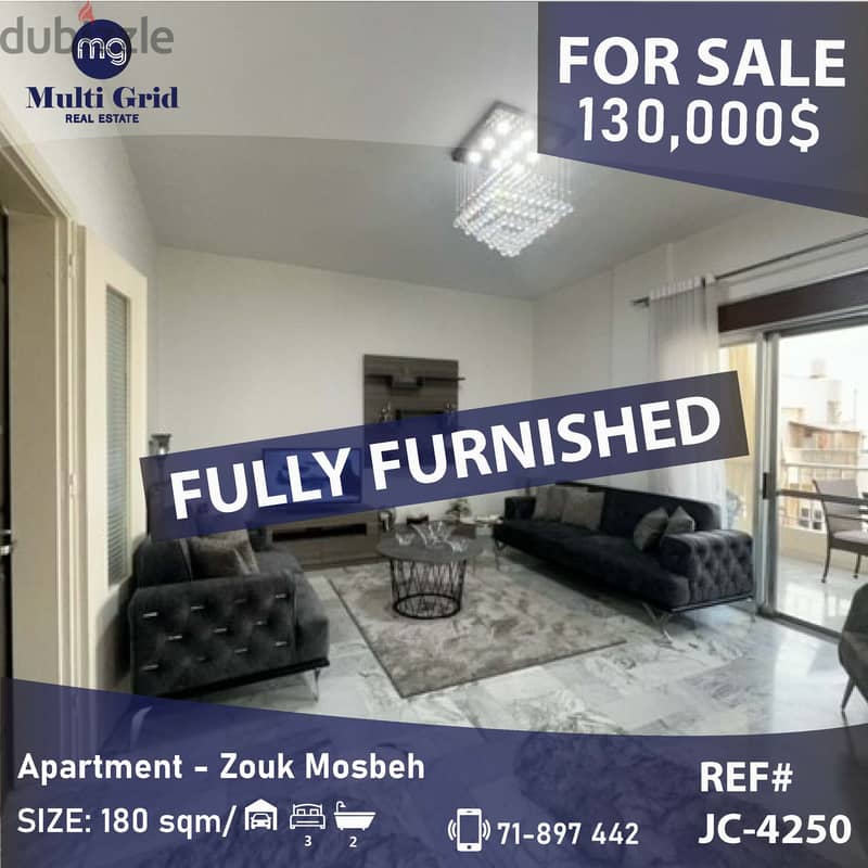 Furnished Apartment for Sale, Zouk Mosbeh,شقة مفروشة للبيع في ذوق مصبح 0