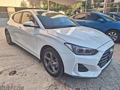 veloster 2019 white clean carfax for sale