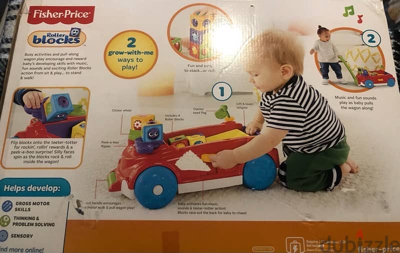 fisher price rolling car with handle 6months to 3 years 2