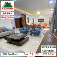 Prime location apartment for rent in jdeideh!! 0