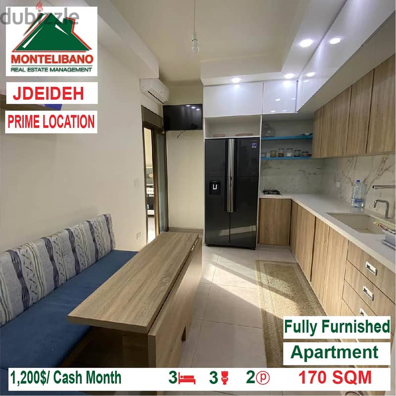 Prime location apartment for rent in jdeideh!! 1