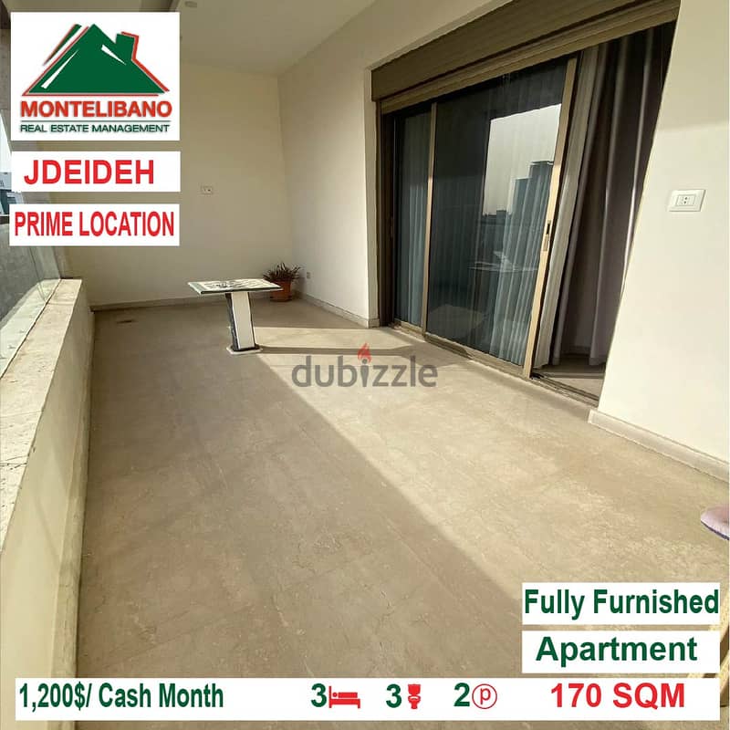 Prime location apartment for rent in jdeideh!! 2