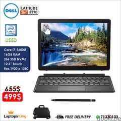 DELL LATITUDE 5290 2in1  i7 7TH GEN TOUCH DETACHABLE LAPTOP OFFER