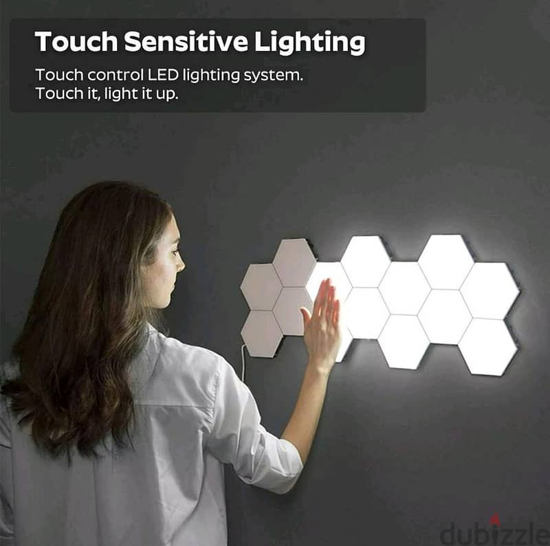 Hexagonal Touch LED Light kit (10 pcs) 1