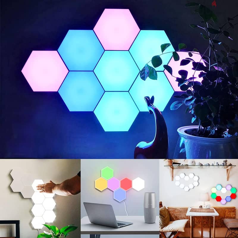Hexagonal Touch LED Light kit (10 pcs) 4