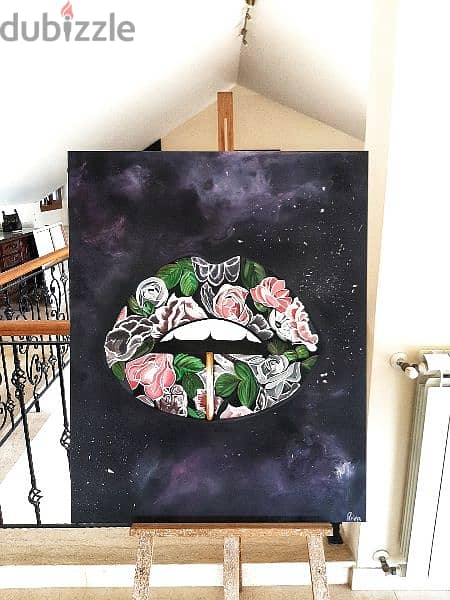 Acrylic painting - Plant A Kiss 1