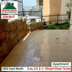 350$!! Apartment for rent located in Zikrit 0