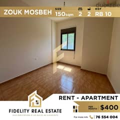 Apartment for rent in Zouk Mosbeh RB10