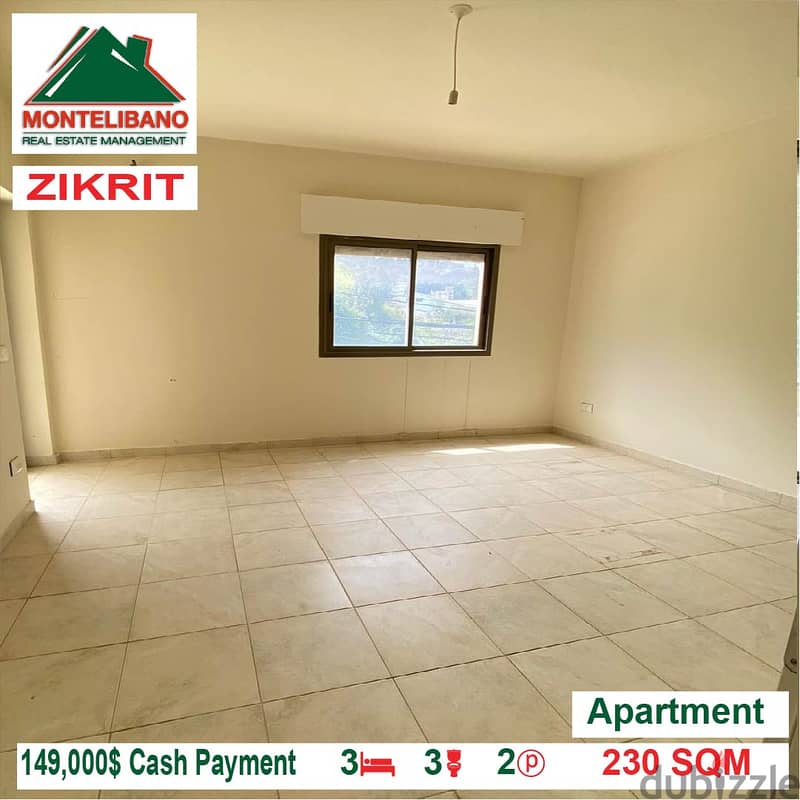 149,000$ Cash Payment!! Apartment for sale in Zikrit!!! 2