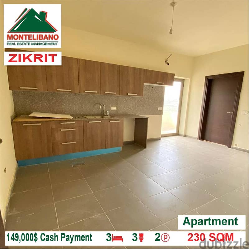 149,000$ Cash Payment!! Apartment for sale in Zikrit!!! 3