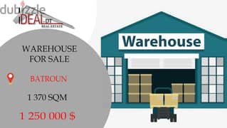 Warehouse for sale in Batroun 1370 sqm ref#rk665