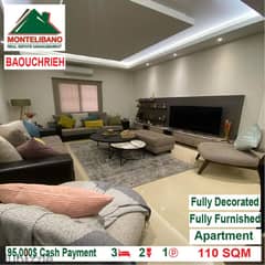 95,000$ Cash Payment!! Apartment for sale in Baouchrieh!! 0