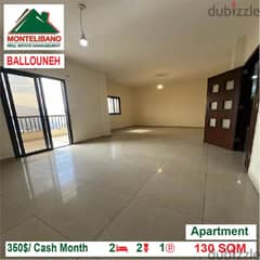 350$/Cash Month!! Apartment for rent in Ballouneh!!
