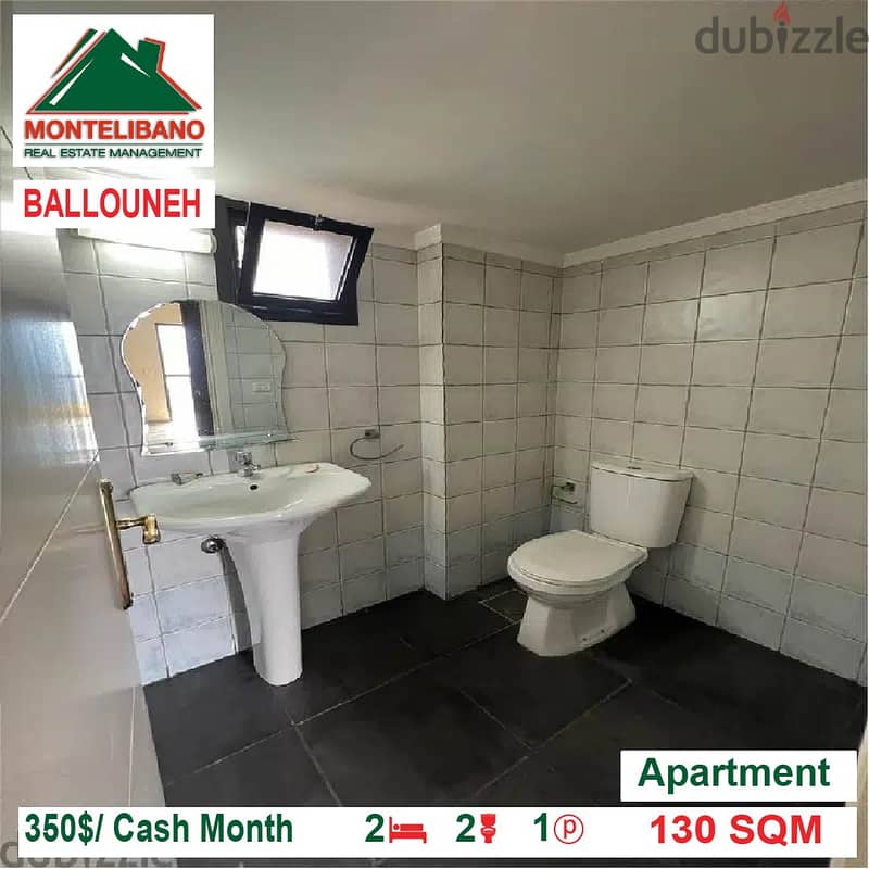 350$/Cash Month!! Apartment for rent in Ballouneh!! 4