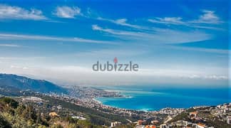 1250 SQM Land in Kfour with Sea + Jounieh Bay + Beirut Bay View