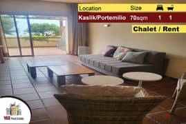 Kaslik / Portemilio 70m2 | Rent | Chalet | Excellent Resort | Sea View